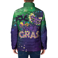 Mardi Gras Masquerade Mask Padded Jacket NOLA Vibe - Wonder Print Shop