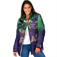 Mardi Gras Masquerade Mask Padded Jacket NOLA Vibe - Wonder Print Shop