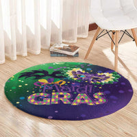 Mardi Gras Masquerade Mask Round Carpet NOLA Vibe - Wonder Print Shop