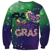 Mardi Gras Masquerade Mask Sweatshirt NOLA Vibe - Wonder Print Shop