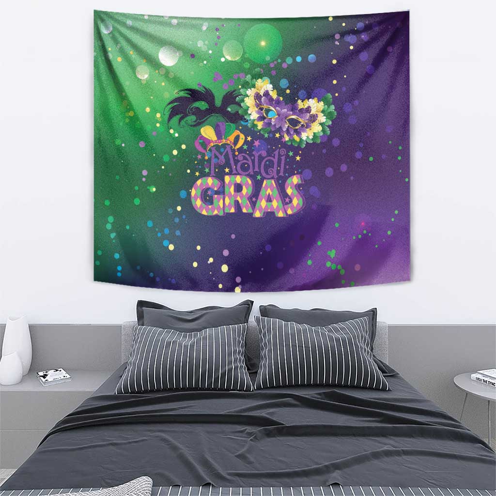 Mardi Gras Masquerade Mask Tapestry NOLA Vibe - Wonder Print Shop
