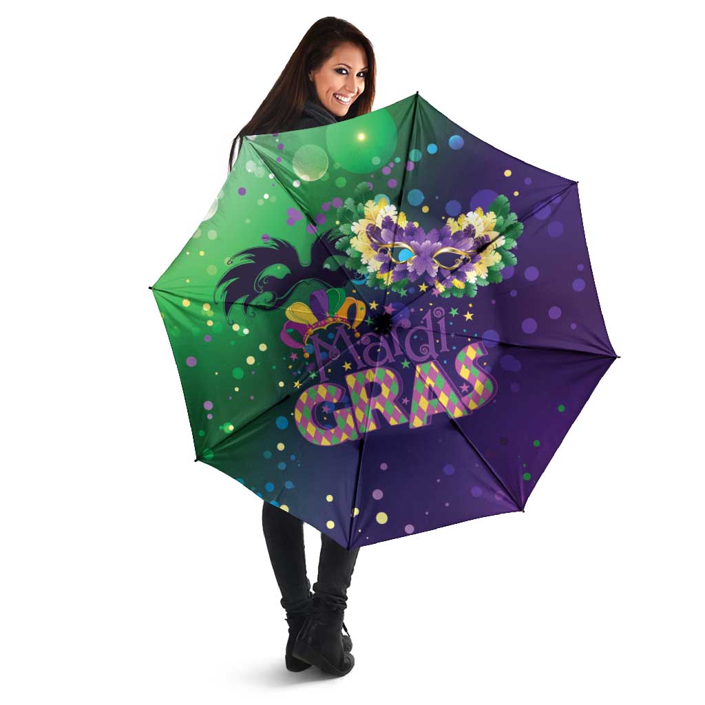 Mardi Gras Masquerade Mask Umbrella NOLA Vibe - Wonder Print Shop