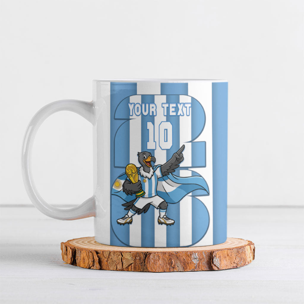 Argentina National Football Custom Ceramic Mug Andean Condor Trophy Sporty Style
