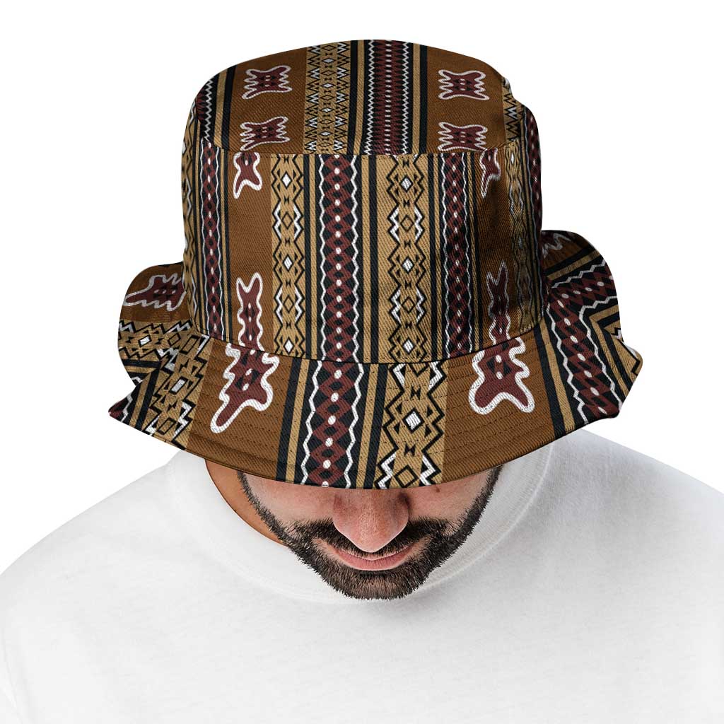 Mali Bologan Mud Cloth Pattern Bucket Hat - Wonder Print Shop