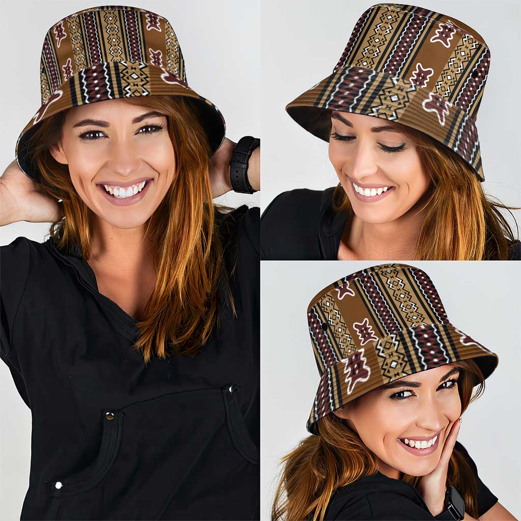 Mali Bologan Mud Cloth Pattern Bucket Hat - Wonder Print Shop
