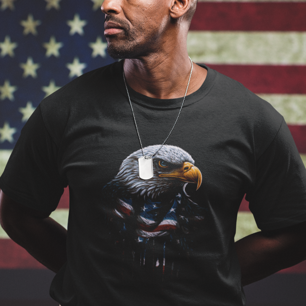 4th Of July Patriotic Eagle Graphic American Flag Men Women T Shirt - Wonder Print Shop