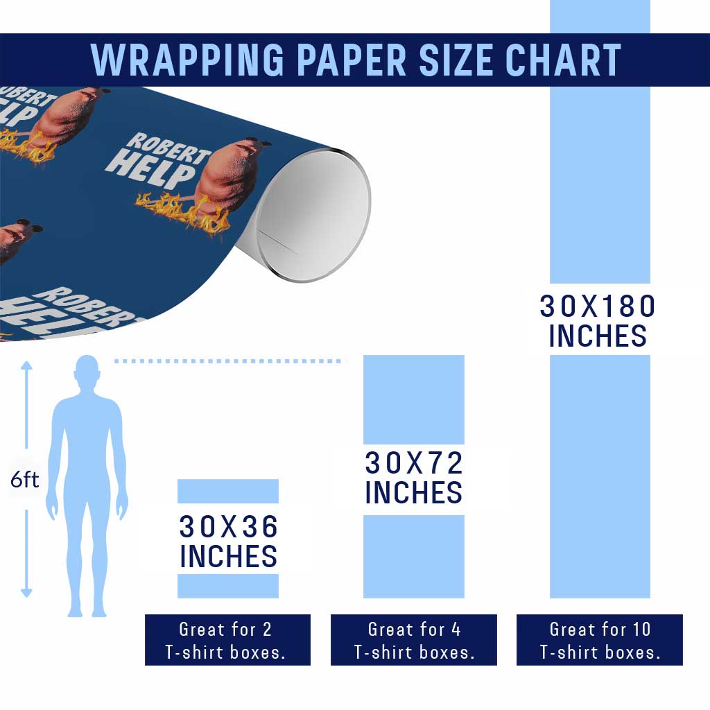 Marcus The Worm Wrapping Paper Roll Funny Brainrot Meme Robert Help - Wonder Print Shop