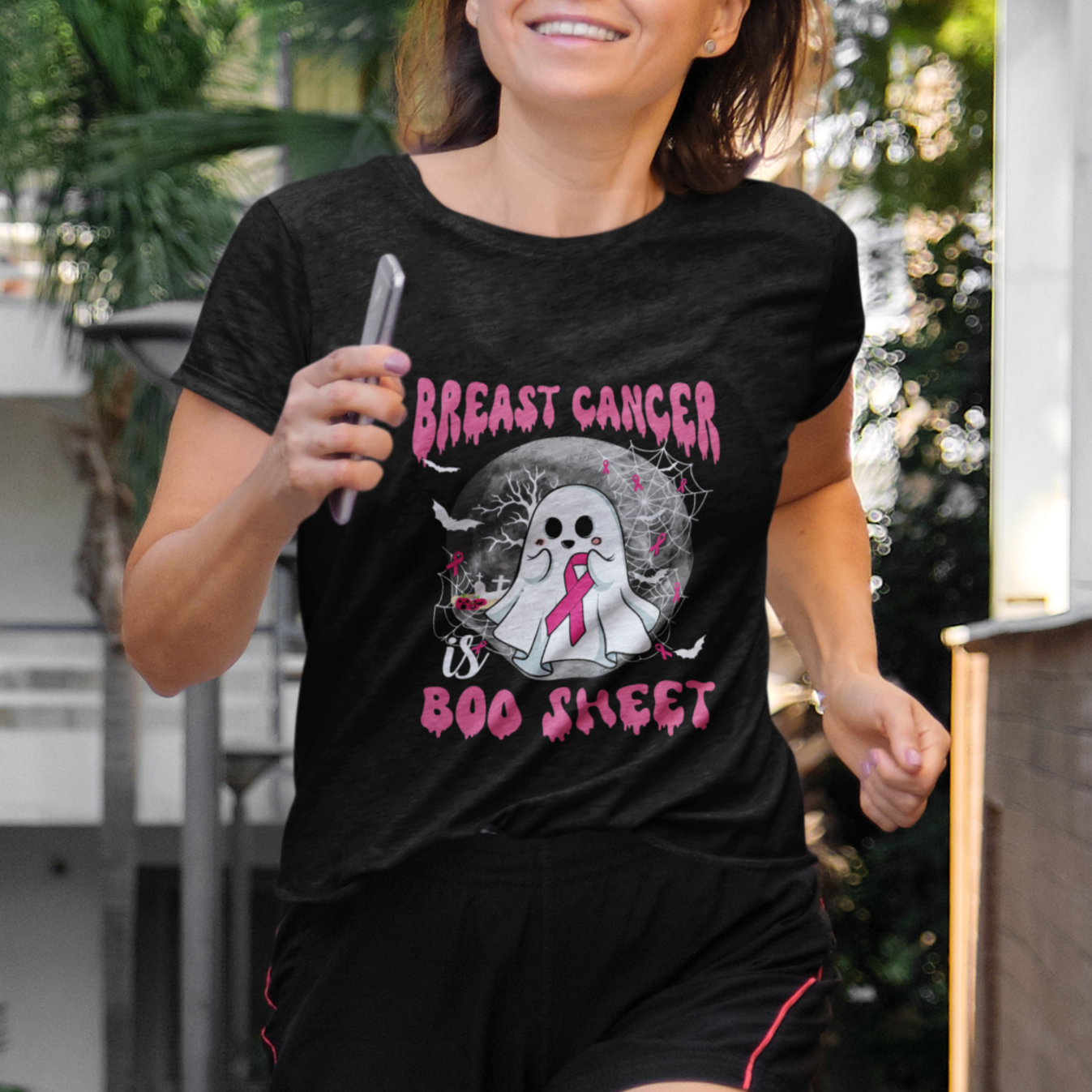 Breast Cancer Boo Sheet T Shirt Breast Cancer Is Boo Sheet Halloween Pink Ribbon Support Breast Cancer Warrior - Wonder Print Shop