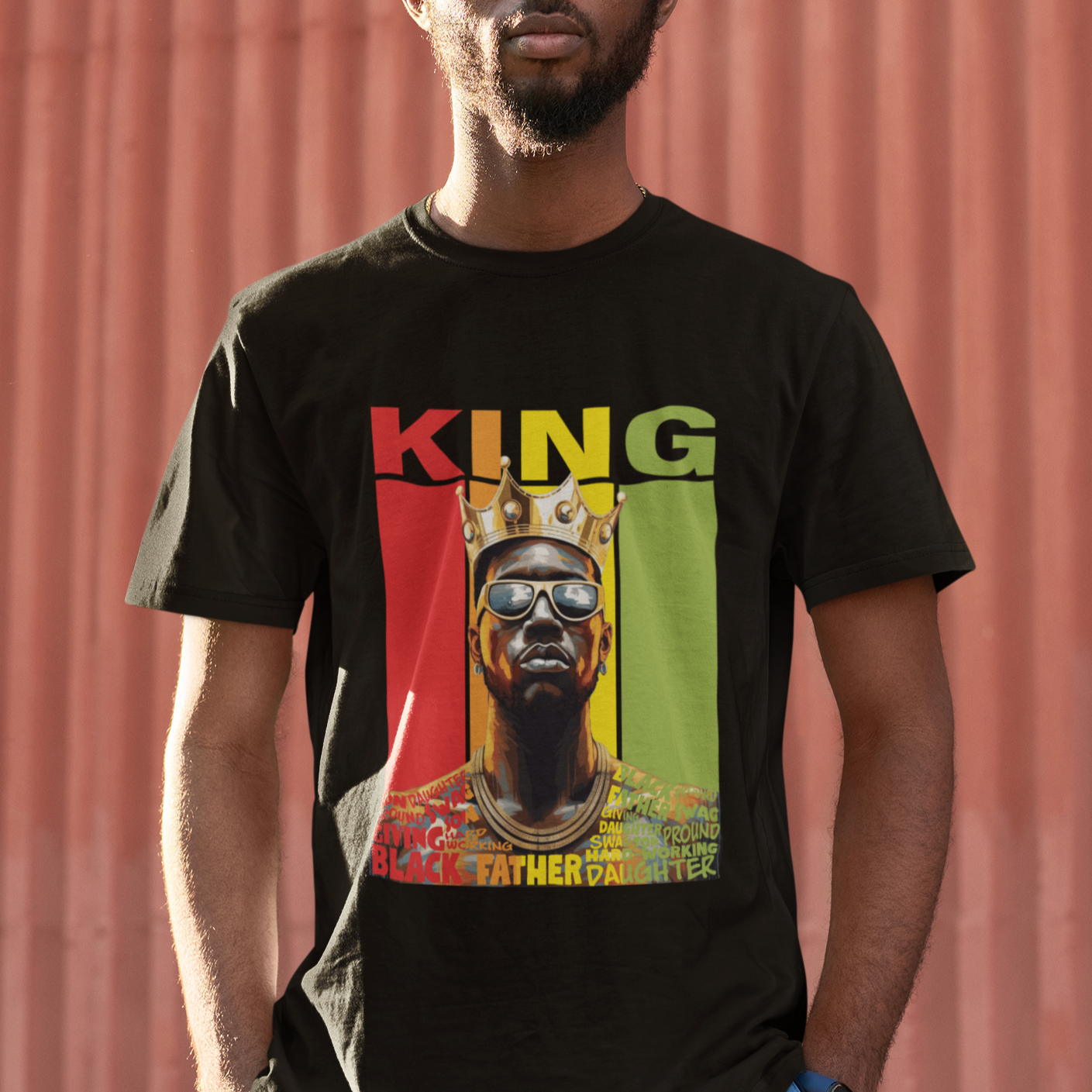 Black History King Father Melanin African American Dad T Shirt TS09