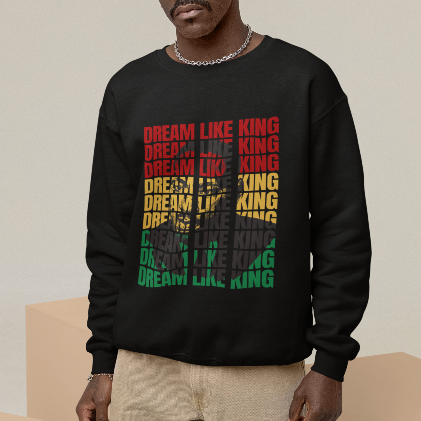 Martin Luther King Jr. Sweatshirt Dream Like King MLK Civil Rights Leaders Black History Month - Wonder Print Shop