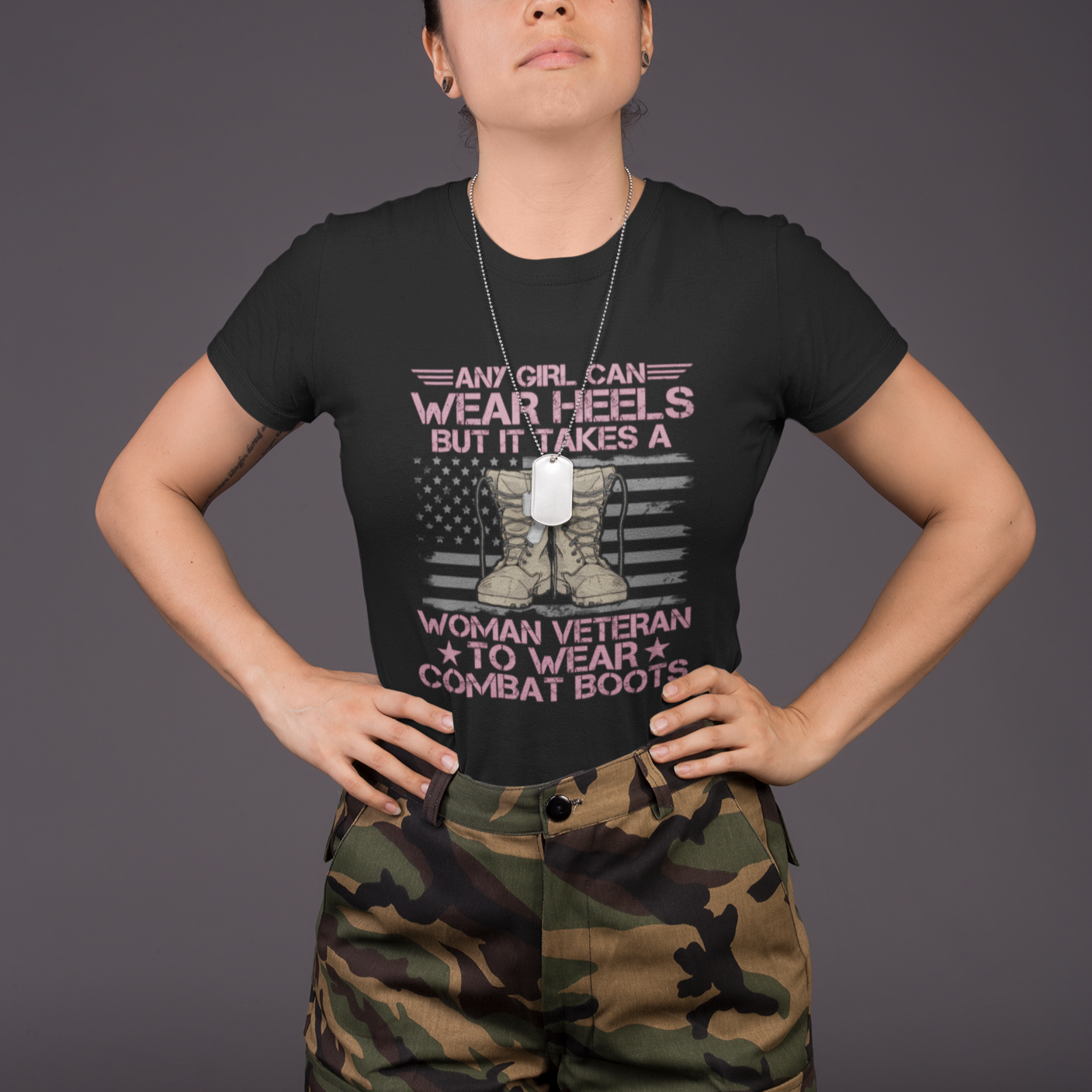 US Military Women It Takes A Woman Veteran To Wear Combat Boots T-Shirt for Female Veteran, Woman Veteran Shirt, Patriotic Shirt T Shirt - Wonder Print Shop