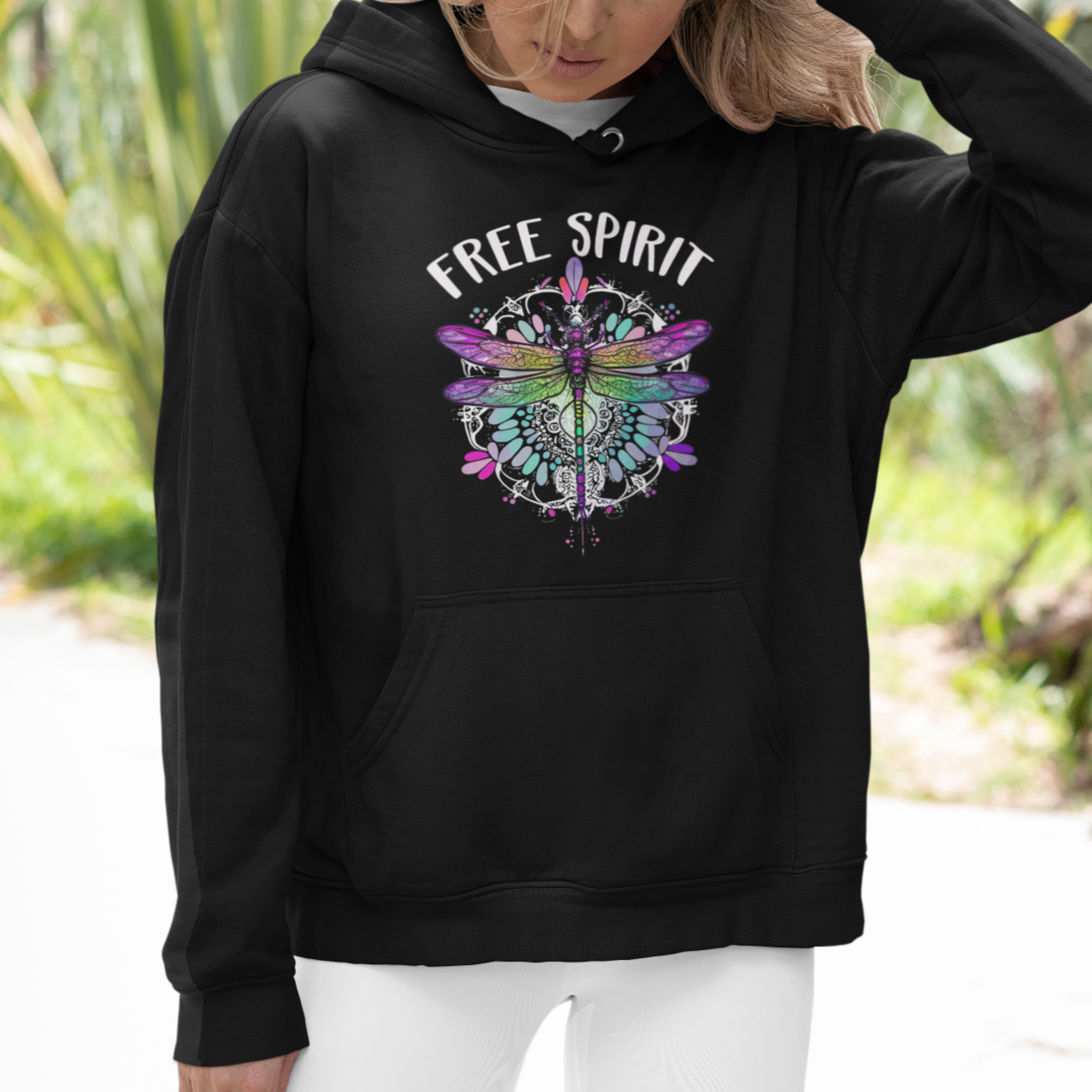 Dragonfly Hoodie Free Spirit Hippie Mandala Wild Heart Dragonfly Inspirational Shirt for Women, Dragonfly T-shirt, Dragonfly Gift, Insect Lover Shirt, Spiritual Shirt - Wonder Print Shop