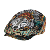 Native American Navajo Wolf Jeff Hat Grunge Pattern