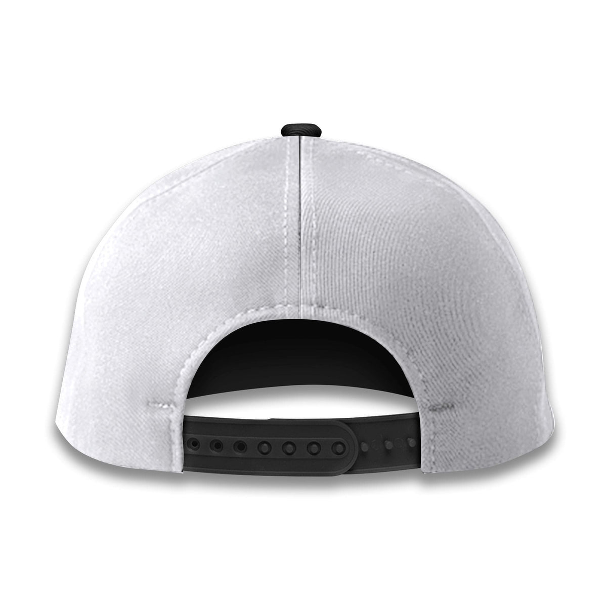 Light gray baseball cap back view with adjustable snapback strap