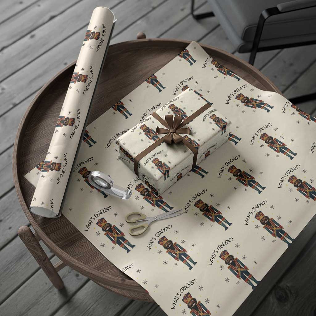 Nutcracker Christmas Wrapping Paper Roll What Is Cracking - Wonder Print Shop