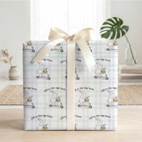 Off To The Egg Hunt Wrapping Paper Roll Funny Easter Bunny