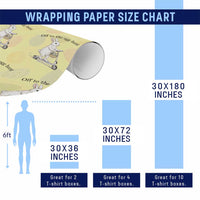 Off To The Egg Hunt Wrapping Paper Roll Funny Easter Bunny