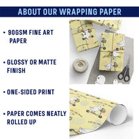 Off To The Egg Hunt Wrapping Paper Roll Funny Easter Goose