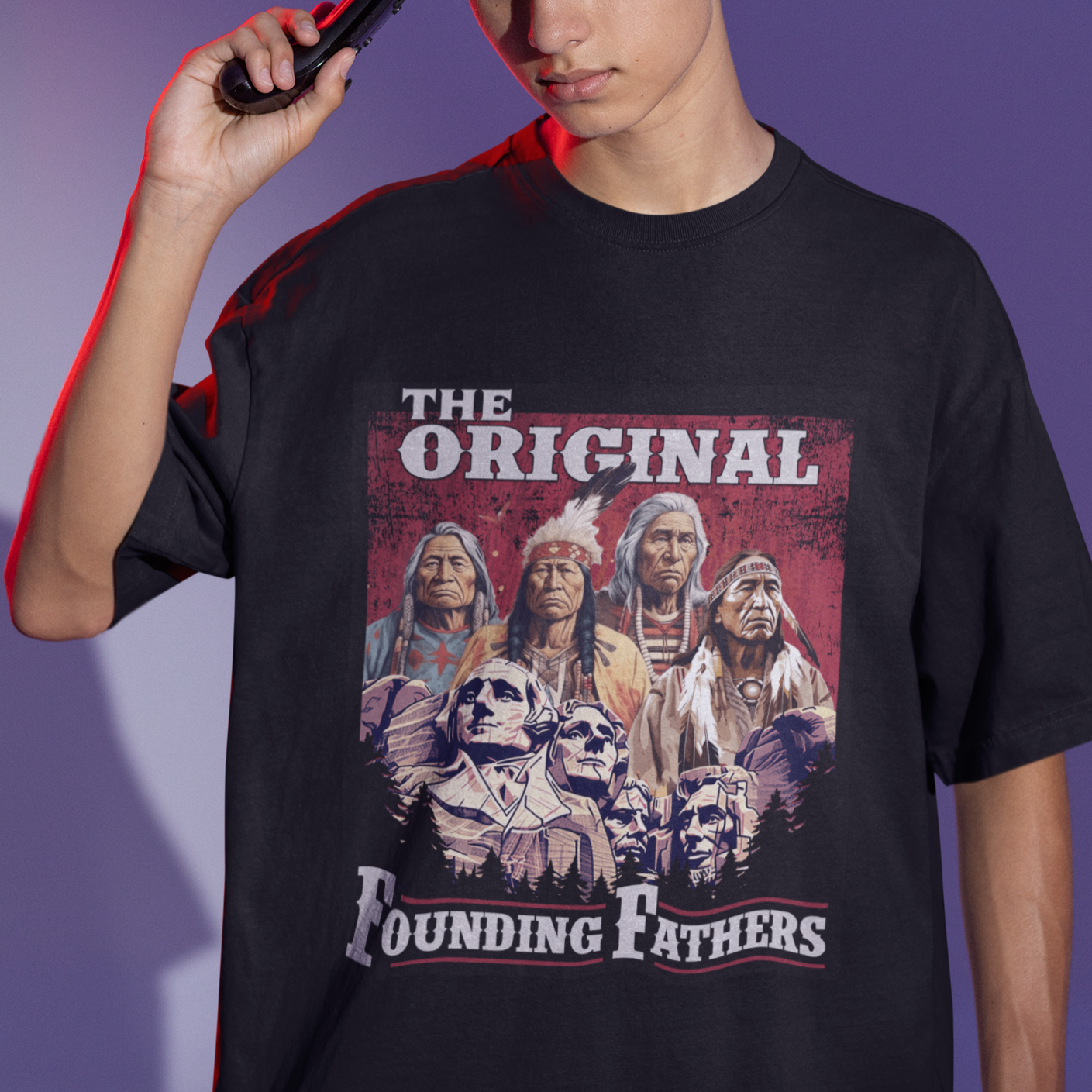 Native American T Shirt The Original Founding Fathers Indigenous American Indian Chiefs Native Pride - Wonder Print Shop