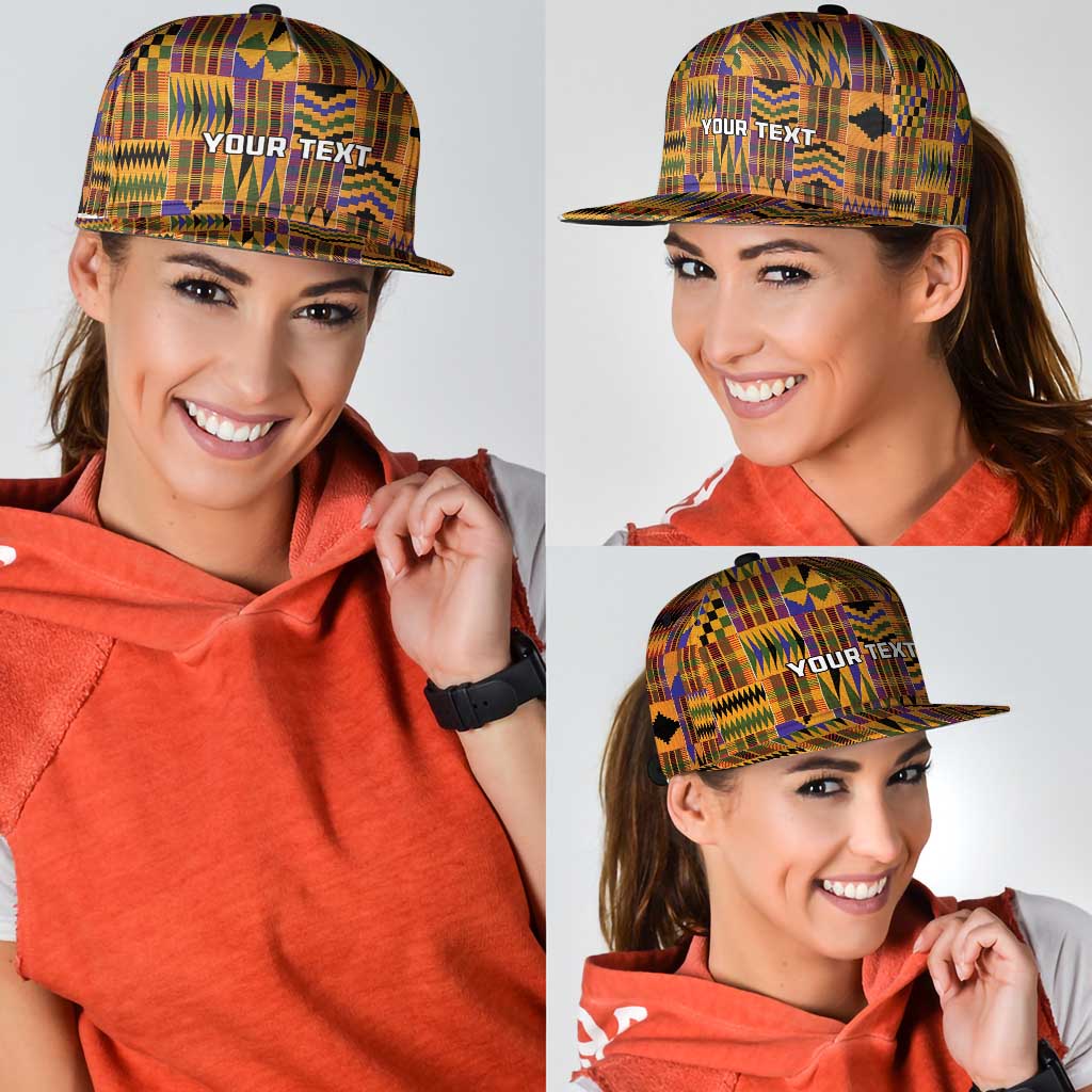 Personalized Kente African Pattern Snapback Cap - Wonder Print Shop