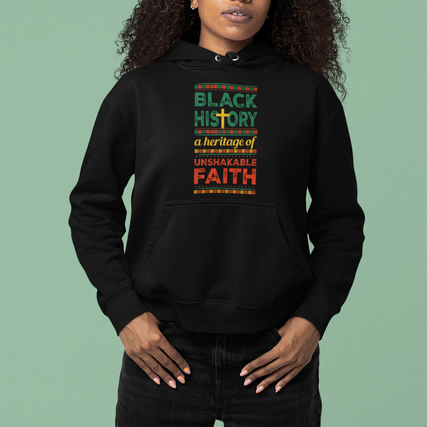 Black History Month Hoodie A Heritage Of Unshakeable Faith Christian BLM - Wonder Print Shop