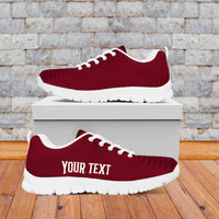 Qatar WC26 Personalized Sneakers Maroon One Zigzag Pattern