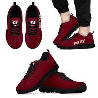 Qatar WC26 Personalized Sneakers Maroon One Zigzag Pattern