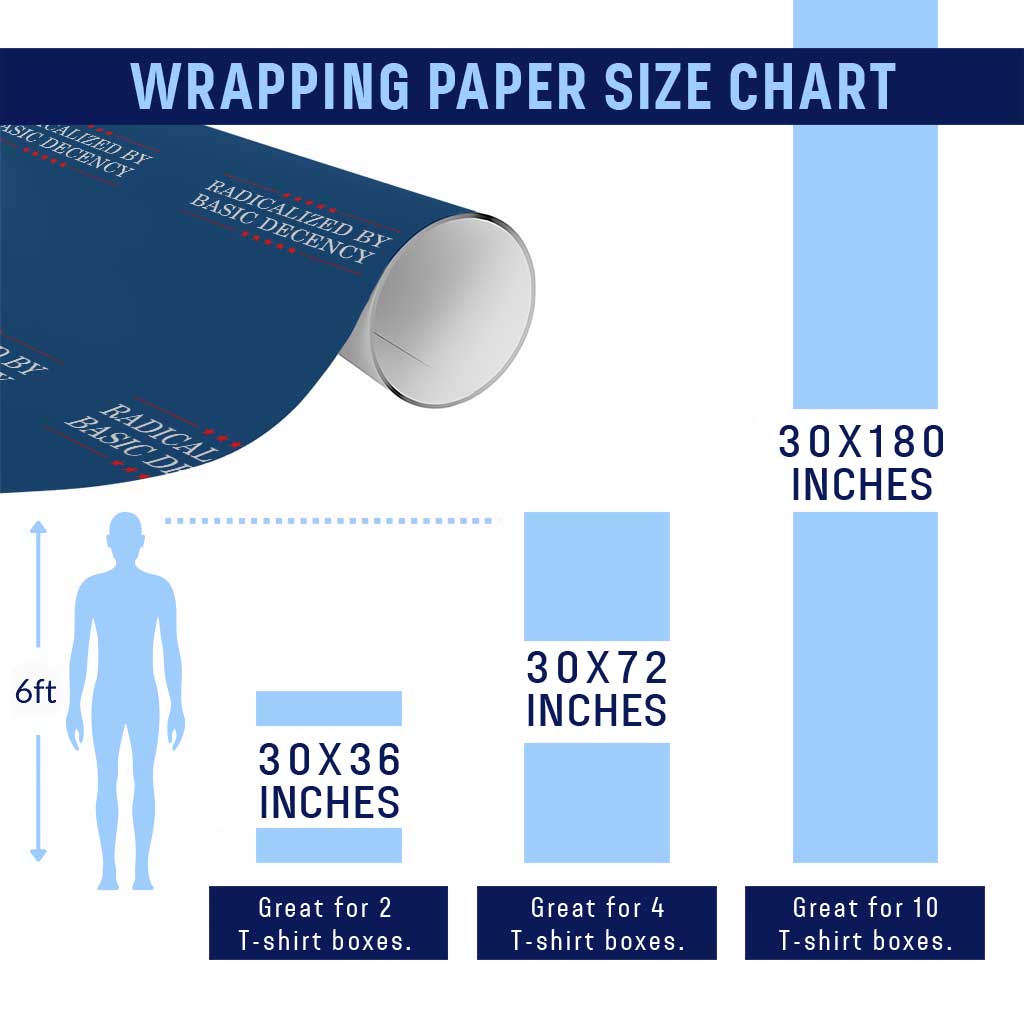 Radicalized By Basic Decency Wrapping Paper Roll Feminist Activist Protest - Wonder Print Shop