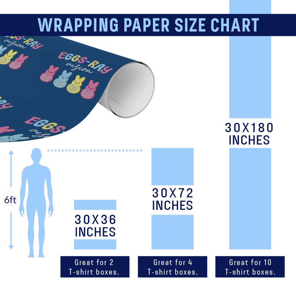 Radiology Easter Wrapping Paper Roll Eggs Ray Vision Xray Tech - Wonder Print Shop