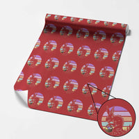Retro Sunset Chupacabra Easter Egg Hunt Wrapping Paper Roll Cryptid Lover Gift