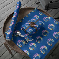 Retro Sunset Chupacabra Easter Egg Hunt Wrapping Paper Roll Cryptid Lover Gift