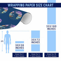 Retro Sunset Chupacabra Easter Egg Hunt Wrapping Paper Roll Cryptid Lover Gift