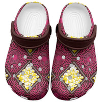 Ruby Gold African Ankara Pattern Clogs Shoes