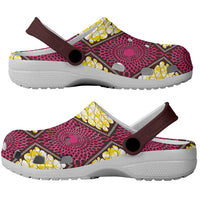 Ruby Gold African Ankara Pattern Clogs Shoes