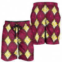 Ruby Gold African Ankara Pattern Shorts for Men