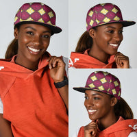 Ruby Gold African Ankara Pattern Snapback Cap
