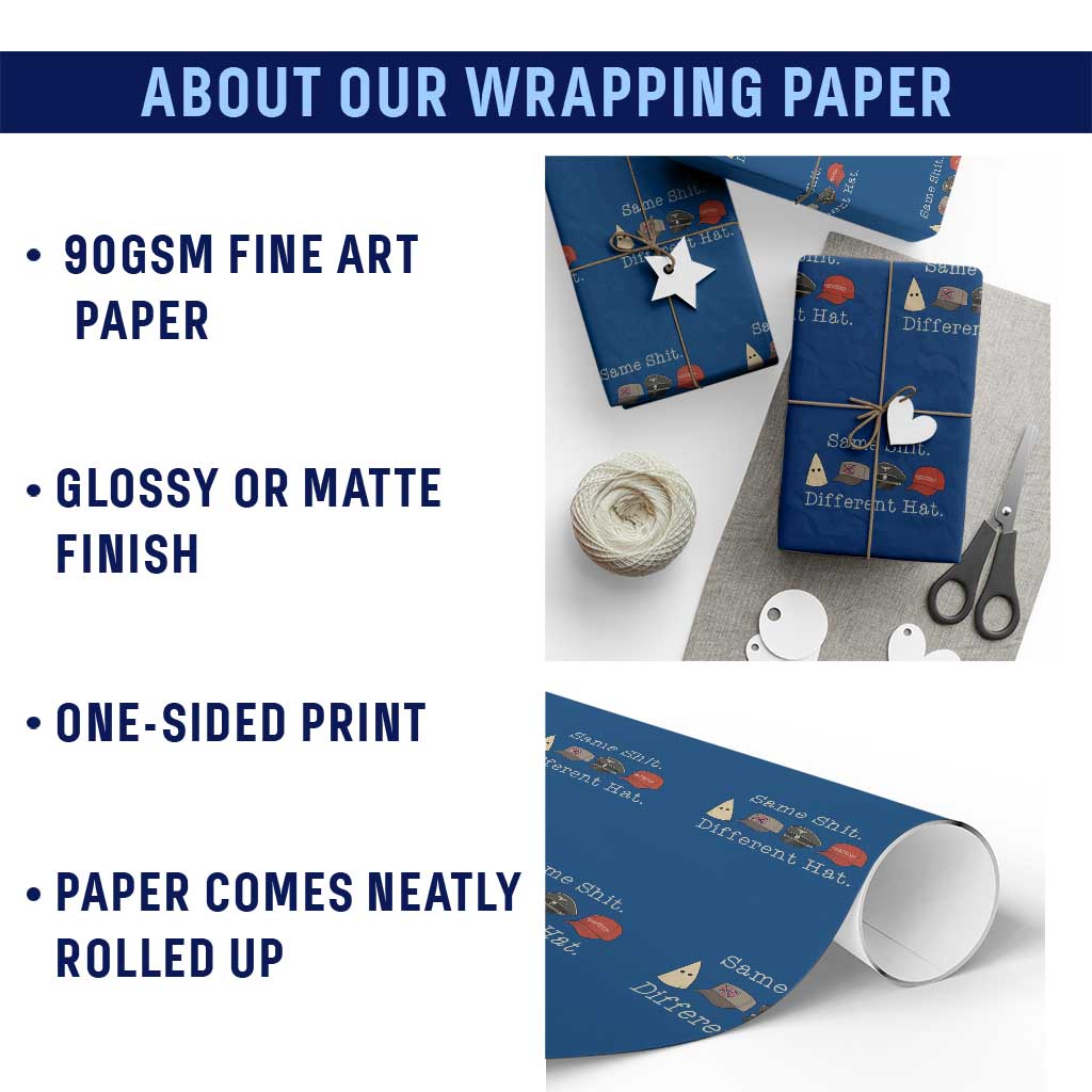 Same Shit Different Hat Wrapping Paper Roll - Wonder Print Shop