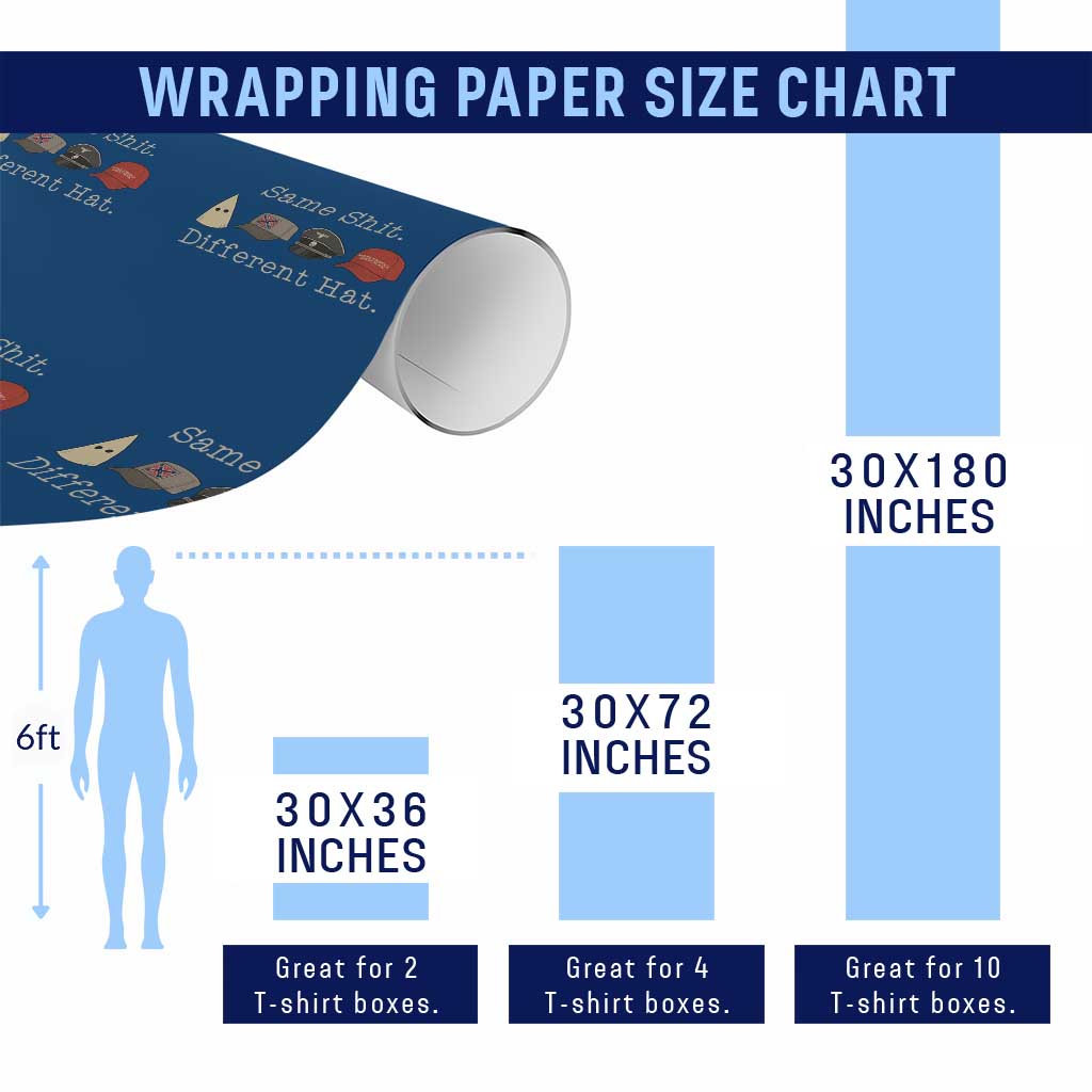 Same Shit Different Hat Wrapping Paper Roll - Wonder Print Shop