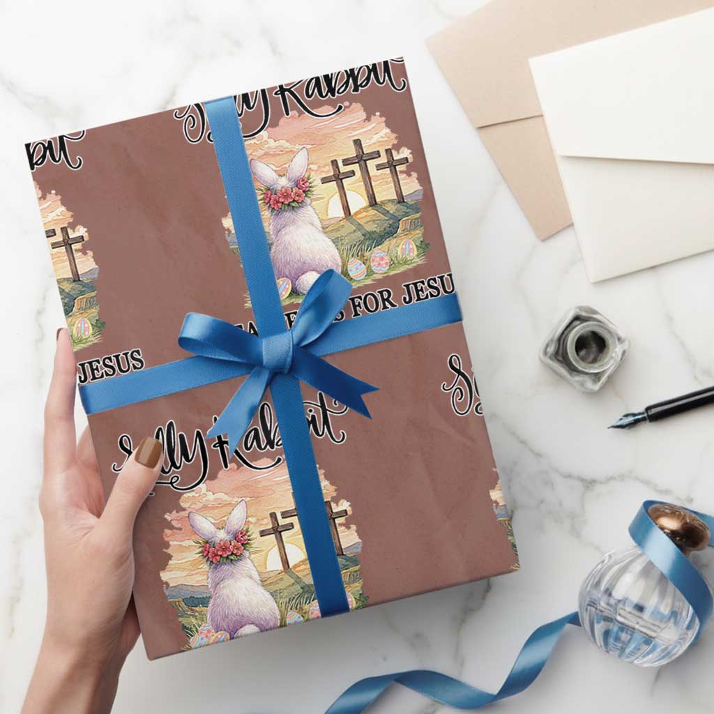 Silly Rabbit Easter Is For Jesus Wrapping Paper Roll Christian Easter