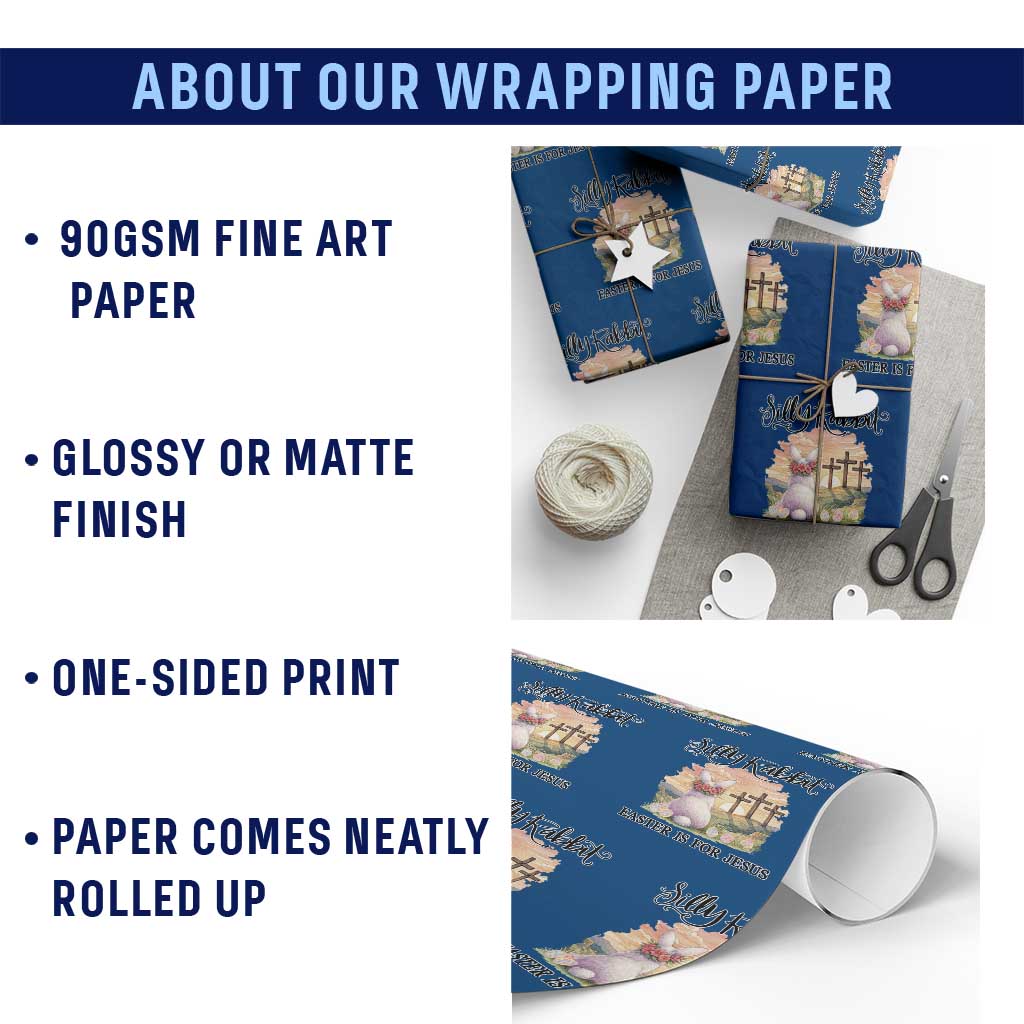 Silly Rabbit Easter Is For Jesus Wrapping Paper Roll Christian Easter