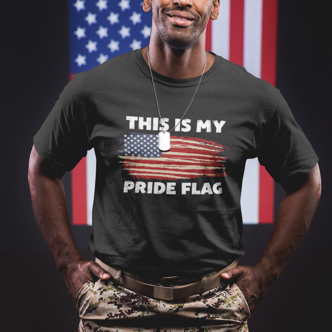 American Patriotic This Is My Pride Flag US America 4th of July Pride T Shirt - Wonder Print Shop