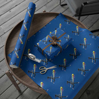 Softball Player Drip Wrapping Paper Roll