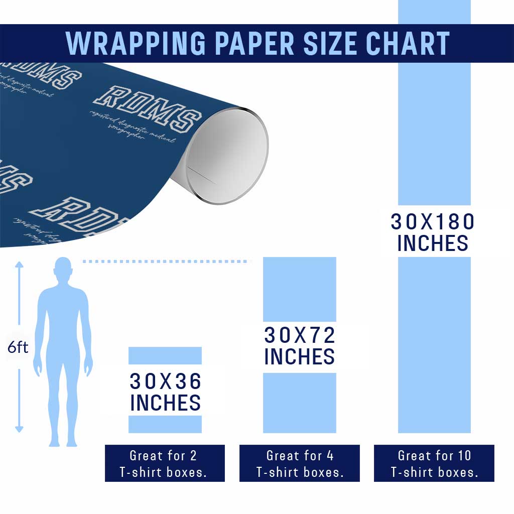 Sonographer Wrapping Paper Roll RDMS Ultrasound Tech Technologist Gift - Wonder Print Shop