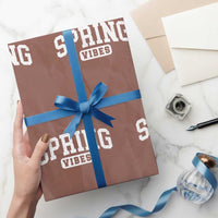 Spring Vibes Wrapping Paper Roll Spring Break Easter Day Bold Text
