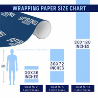 Spring Vibes Wrapping Paper Roll Spring Break Easter Day Bold Text