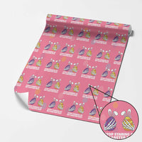Stop Staring at My Easter Eggs Wrapping Paper Roll Funny Skeleton Bunny Easter