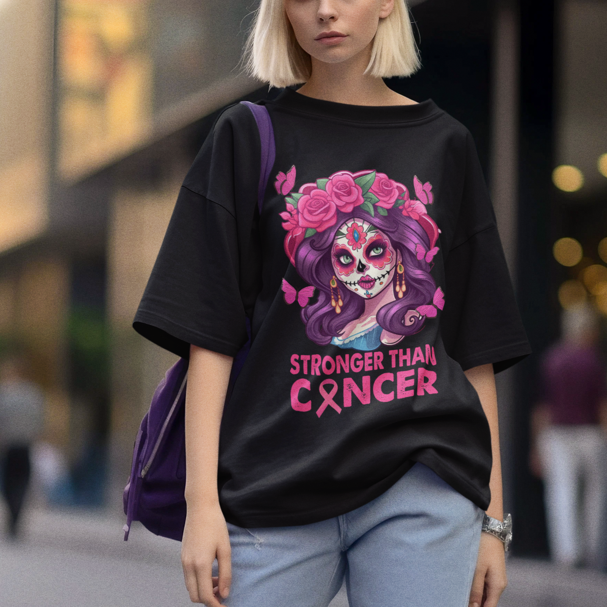 Chingona Breast Cancer Warrior T Shirt Mexican Pink Ribbon Stronger Than Breast Cancer - Wonder Print Shop