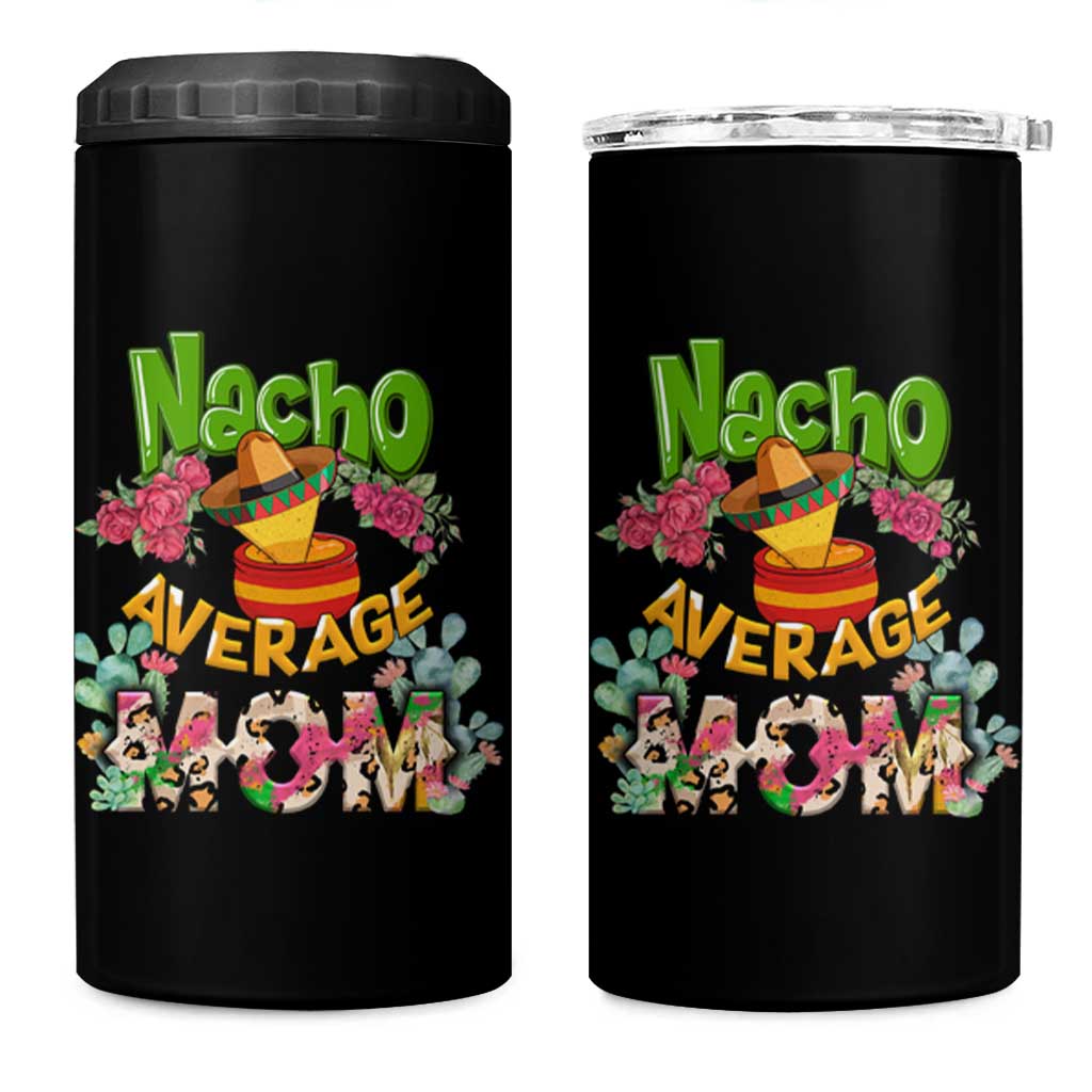 Funny Latino Mom 4 in 1 Can Cooler Tumbler Mom Life Got Me Feeling Un Poco Loco Hispanic Sugar Skull - Wonder Print Shop