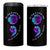 Suicide Prevention Awareness 4 in 1 Can Cooler Tumbler Teal Purple Floral Semicolon It's Ok To Not Be Ok - Wonder Print Shop