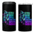 Suicide Prevention Awareness 4 in 1 Can Cooler Tumbler Teal Purple Motivational Wolf Still Here Still Fighting - Wonder Print Shop